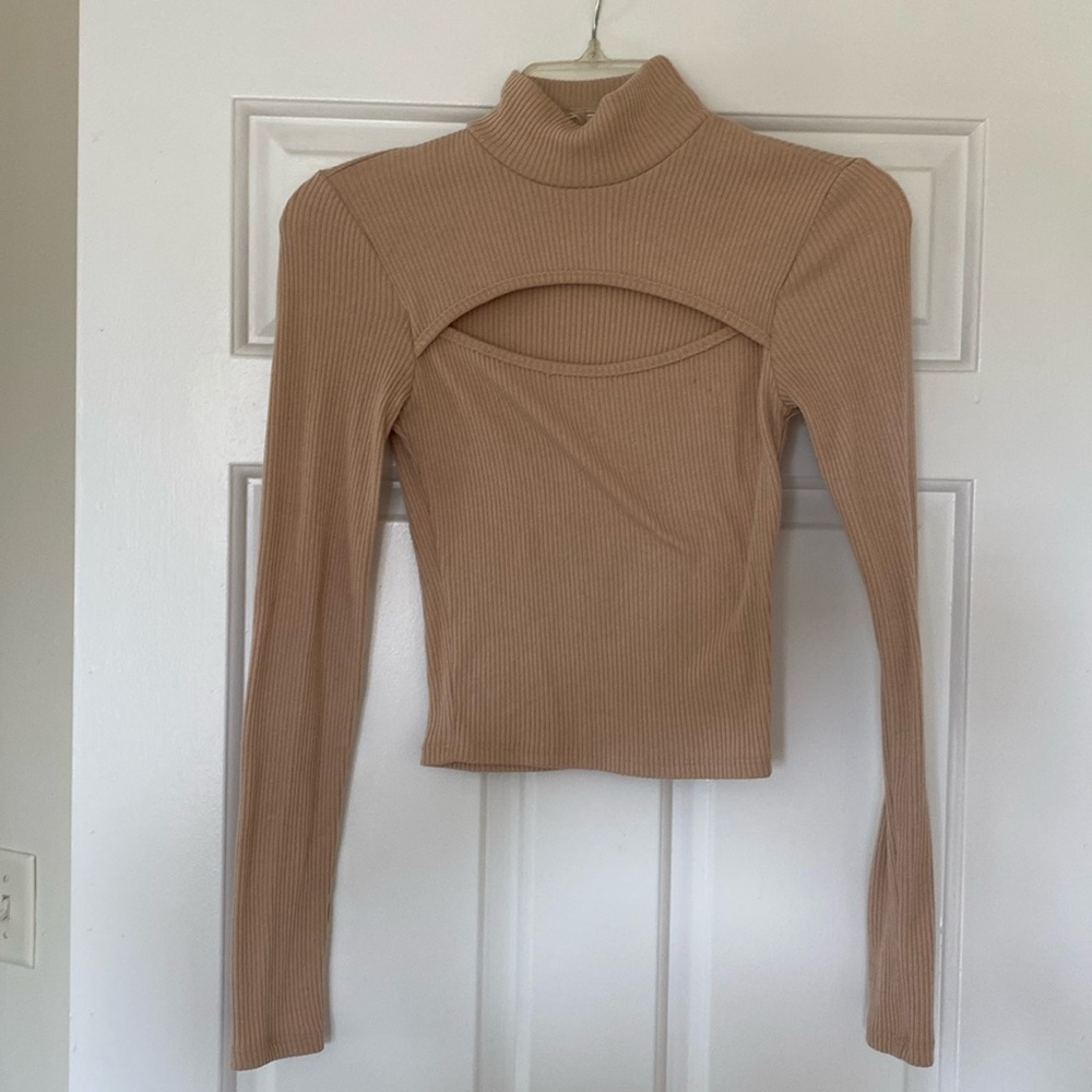Forever 21 from cut out long sleeve shirt